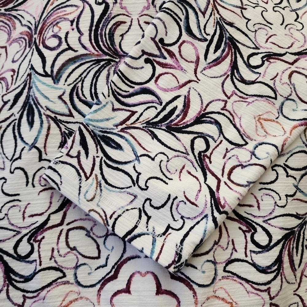 T By Talbots White Multicolored Abstract All-Over… - image 4